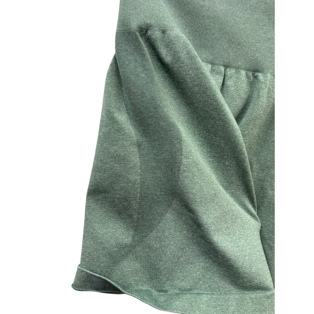 NVGTN Contour Seamless Sage Green High Waisted Scrunch Gym Shorts Activewear L - Picture 3 of 6